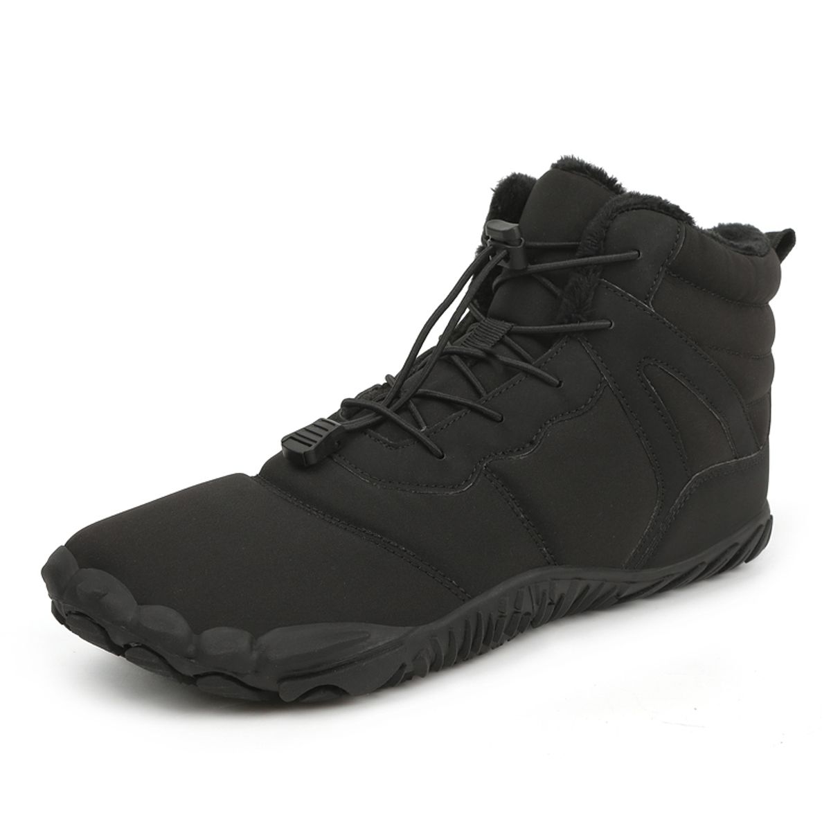 SHANDIAN - Botines Forrados Casual Hombre Negro