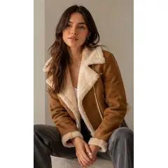 GENERAL - Chaqueta Aviadora Corta con Chiporro Interior - Luna Boutique