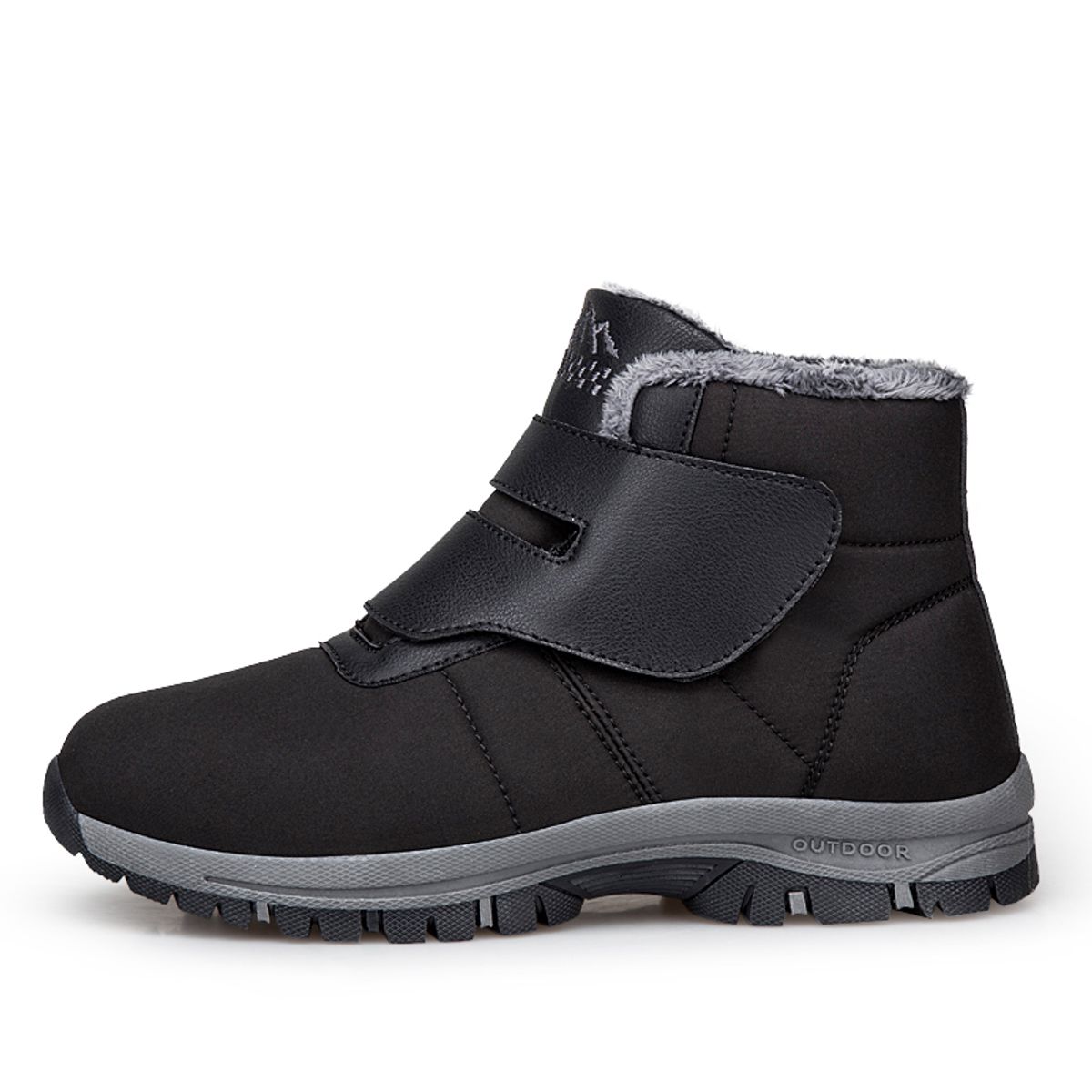 SHANDIAN - Botines Outdoor Forrados Hombre Negro