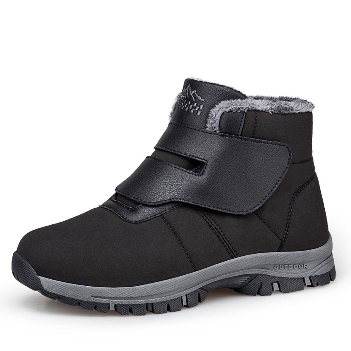 SHANDIAN - Botines Outdoor Forrados Hombre Negro