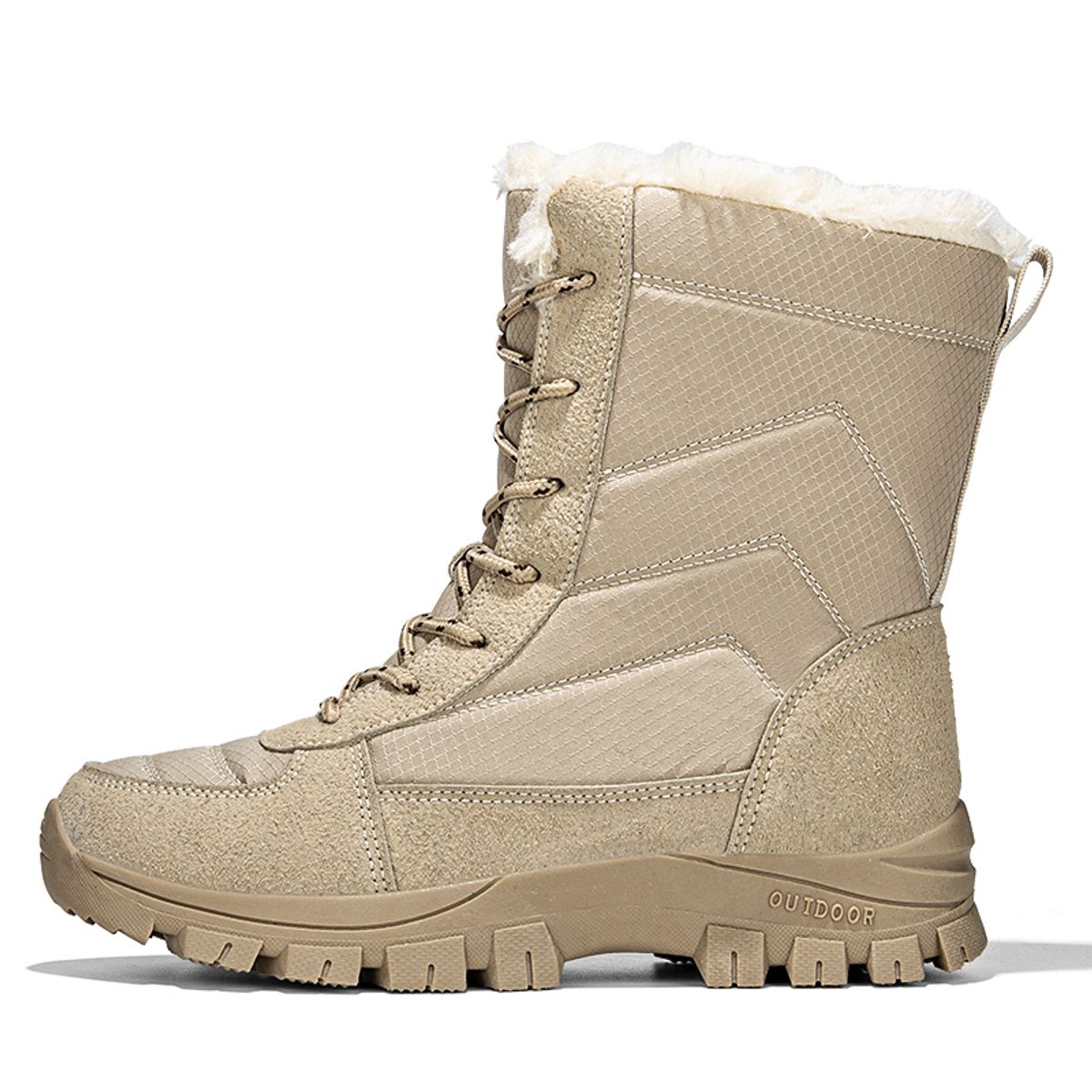 SHANDIAN - Botas Forradas Casual Mujer Café