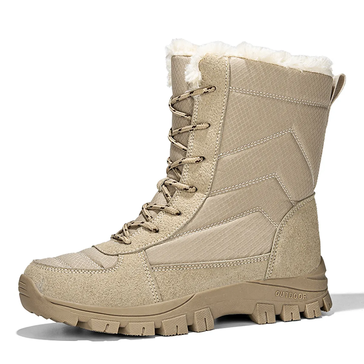 SHANDIAN - Botas Forradas Casual Mujer Café