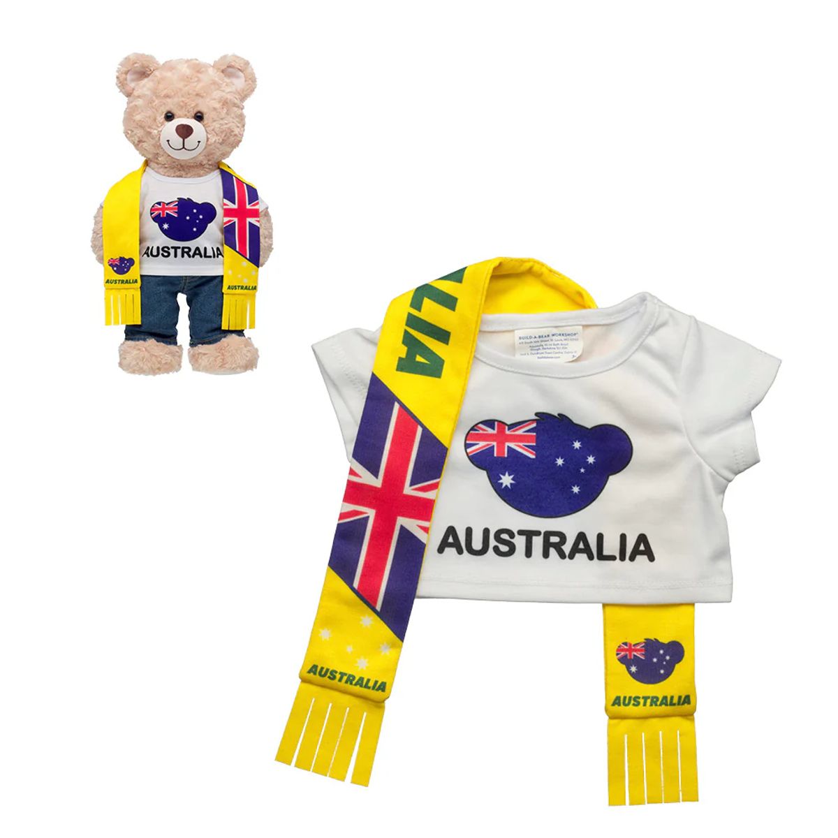 ANSALDO - Set Polera y Bufanda Australia Build-a-bear