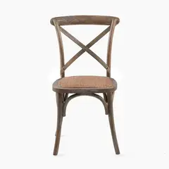 SPAZZIO - Silla Madera Retro Crossback Apilable