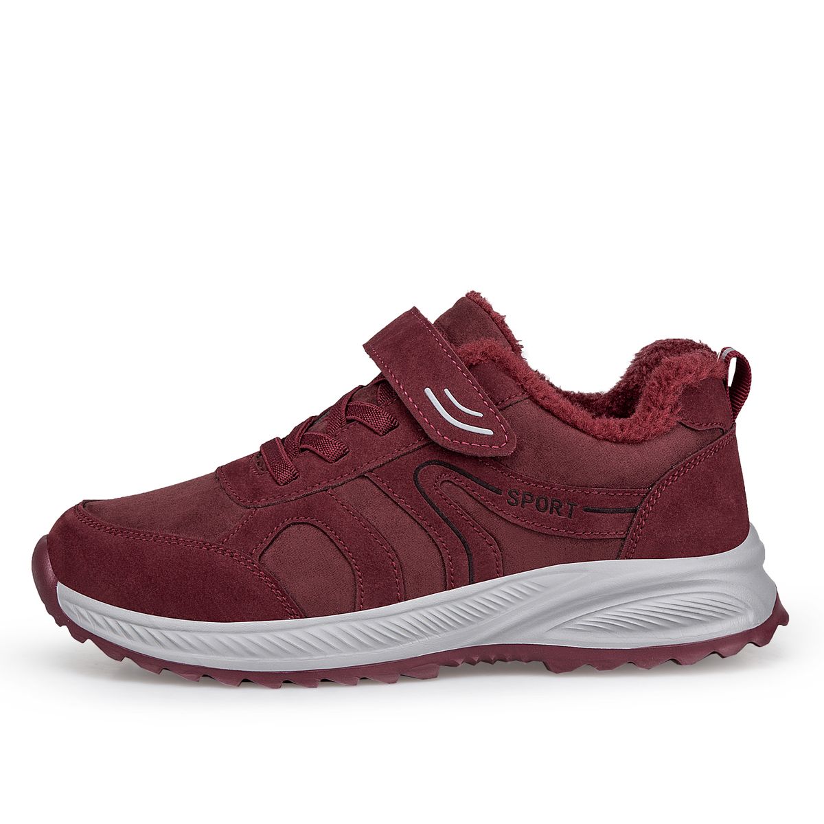 SHANDIAN - Zapatillas Outdoor Forrados Mujer Negro