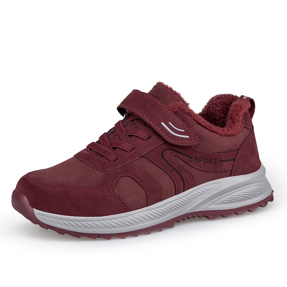 SHANDIAN - Zapatillas Outdoor Forrados Mujer Negro