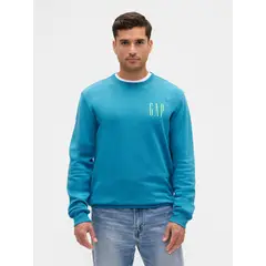 GAP - Polerón Hombre Sin Gorro Logo Crew Verde