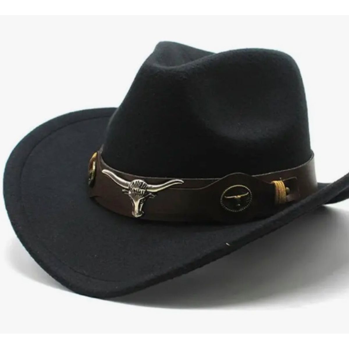 GENERICO - Sombrero Vaquero Texano Negro