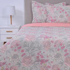 MASHINI - Cubrecama Microfibra Estampado Hatillo