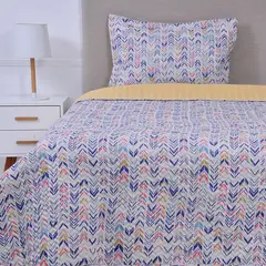 MASHINI - Quilt Microfibra Estampado 1.5 Plazas Guayama