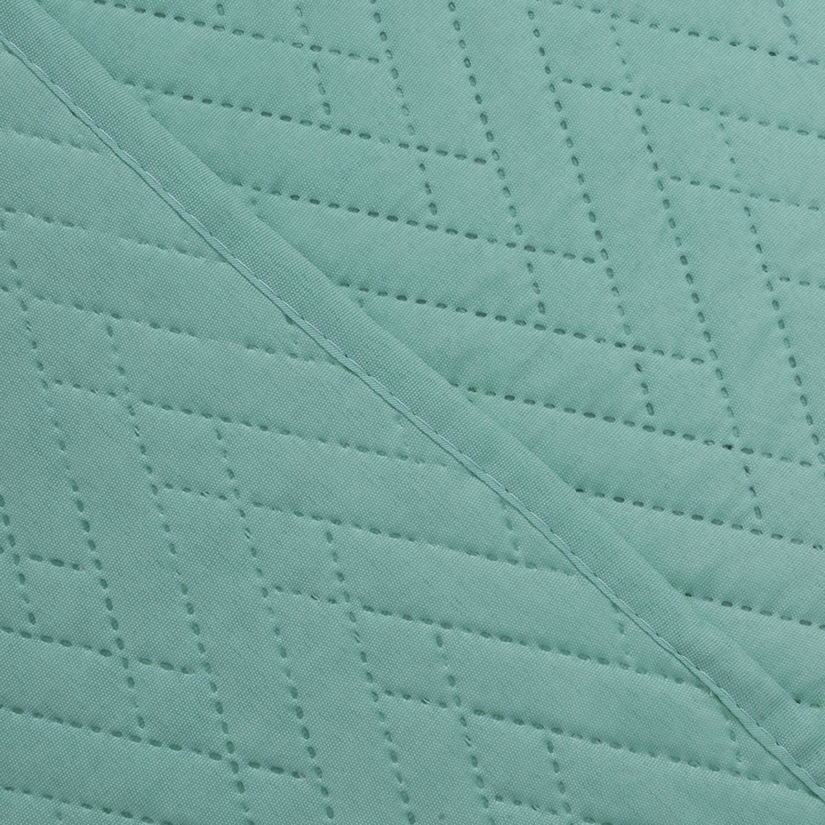 MASHINI - Quilt  + Fundas de Almohada Cordoba Lisa Turquesa Mashini