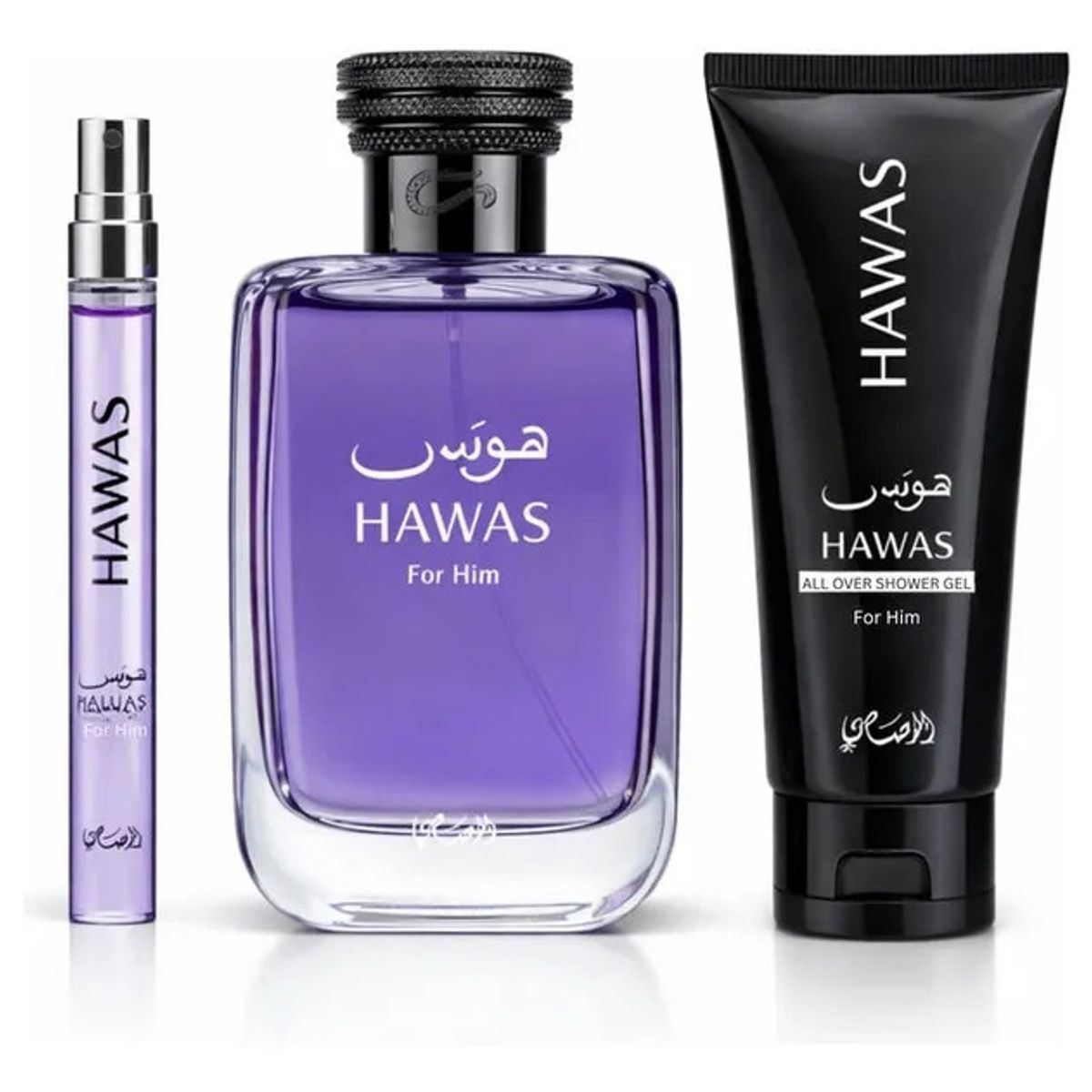 RASASI - Set Rasasi Hawas For Him Edp 100 Ml + Edp 10 Ml + Gel 60Ml