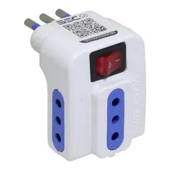 METALFER - Enchufe Adaptador Triple