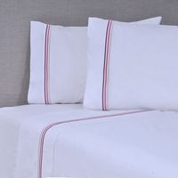 Sábana Bordada 144 Hilos Line Verde