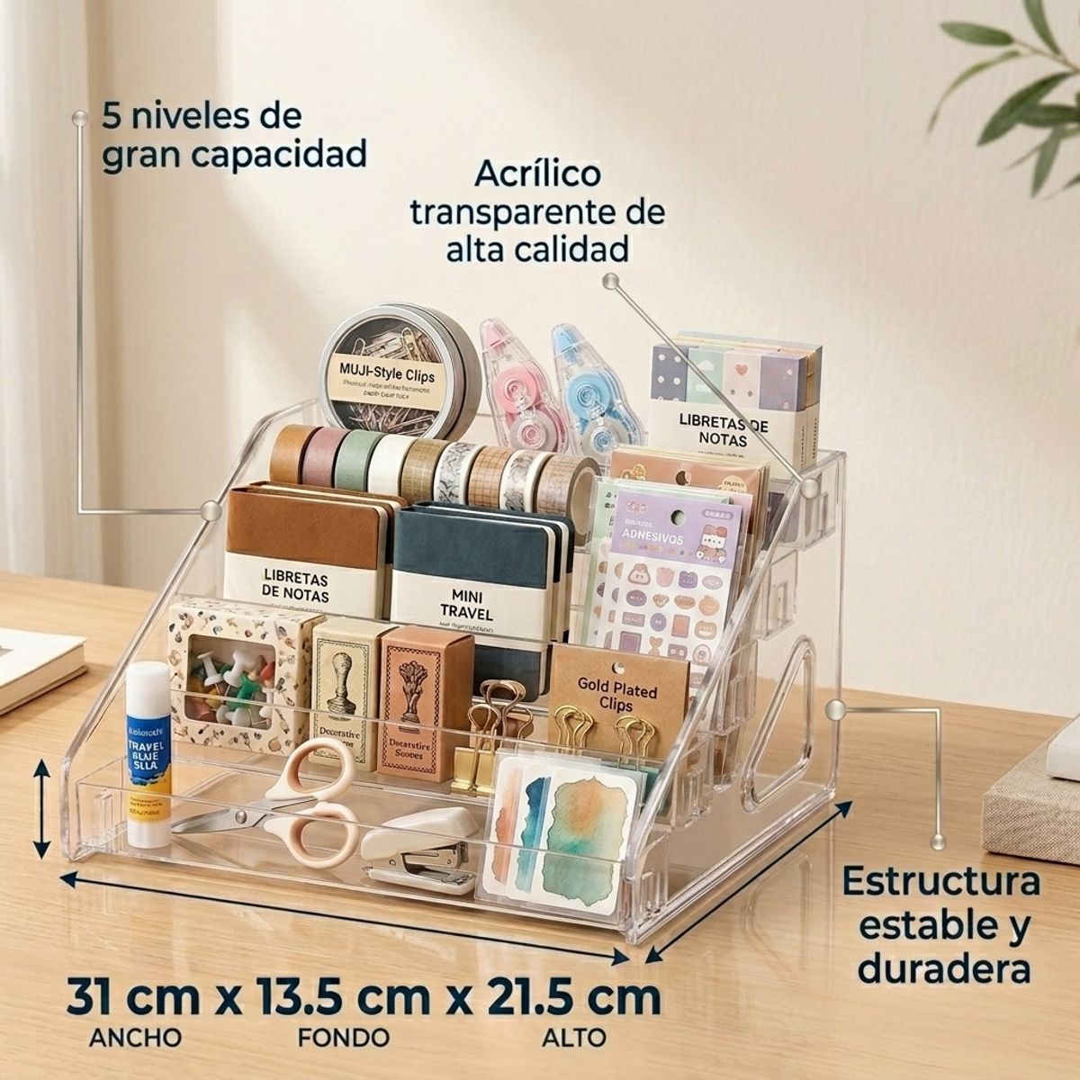 ARMONIA - Organizador de 5 niveles Articulos escolares 781