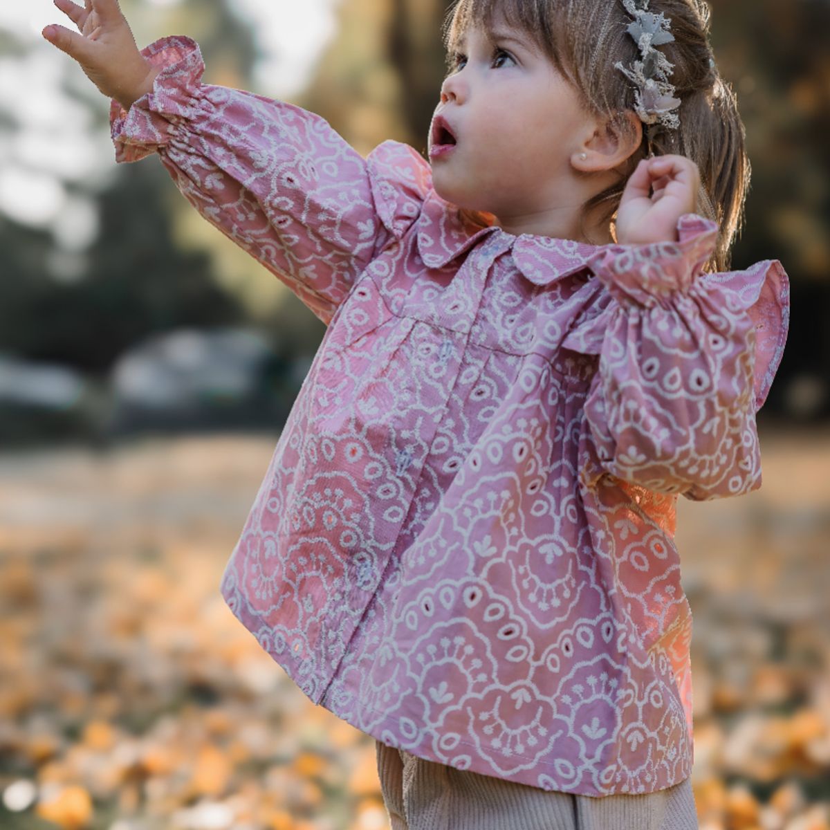 KIDS BOUTIQUE GUNGURU - Blusa Victoria, rosada, texturizada, relieve, Kids boutique Gunguru