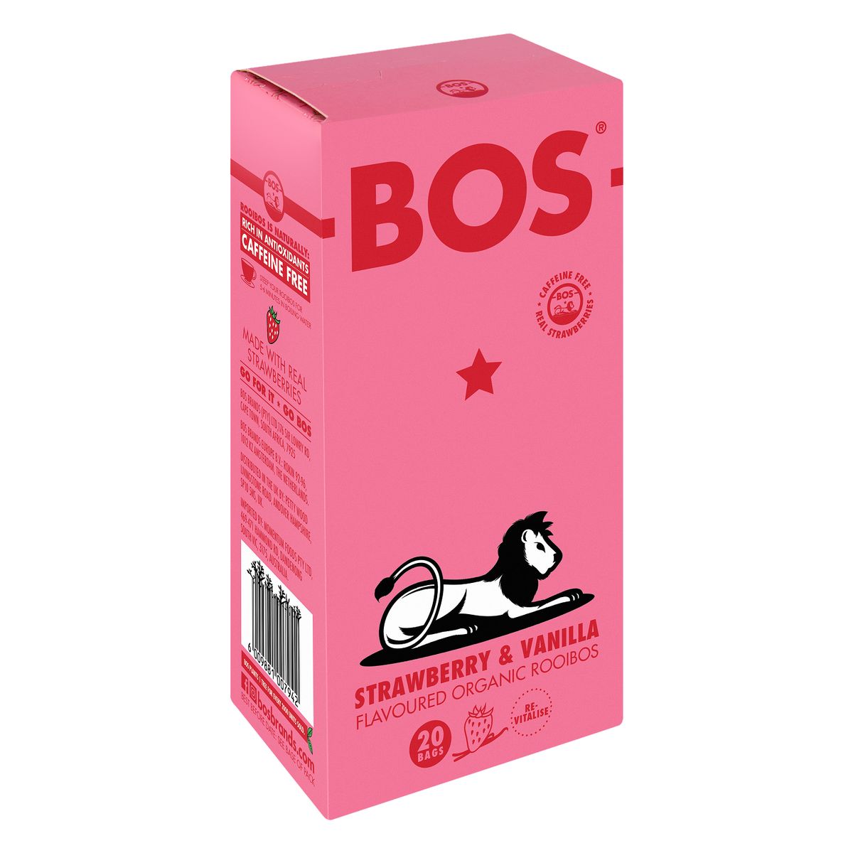 BOS - Té Rooibos Orgánico Frutilla y Vainilla BOS Caja 1 x 50 gr