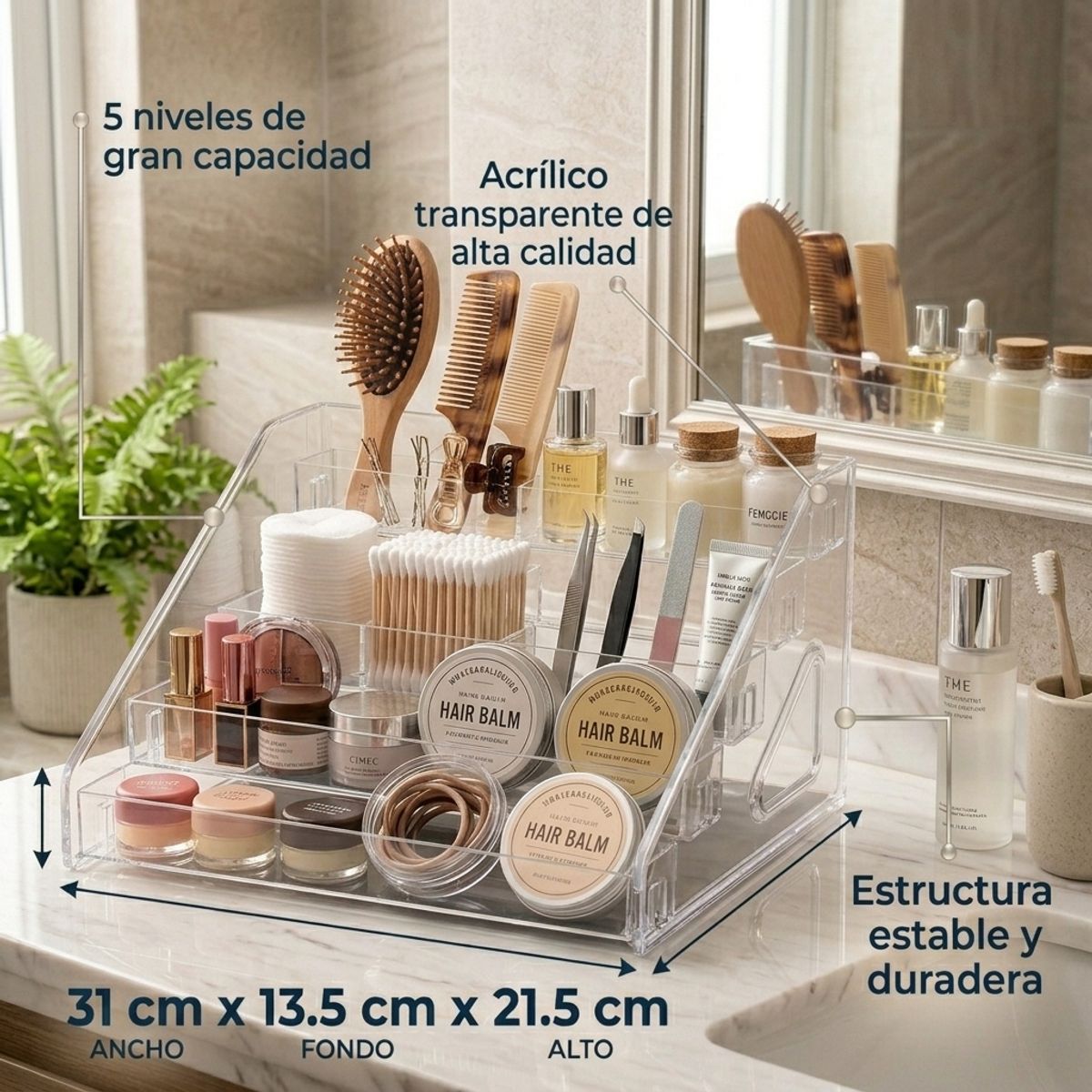 ARMONIA - Organizador de 5 niveles  Articulos Baño 781