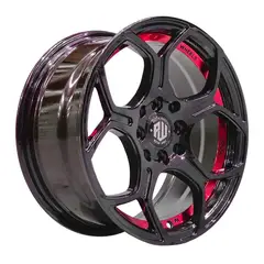 GENERICO - Set 4 Llantas 15x7 4X100/4X114 Et35 LAMBO B-UC-RED