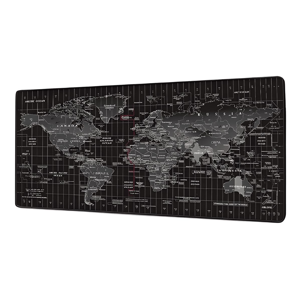 GENERICO - Mouse Pad Gamer Dblue XXL 90x40cm Antideslizante Mapa Negro