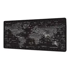 GENERICO - Mouse Pad Gamer Dblue XXL 90x40cm Antideslizante Mapa Negro
