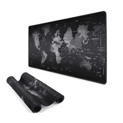 GENERICO - Mouse Pad Gamer Mapa de Mundo 90x40cm Diseño Impreso Negro