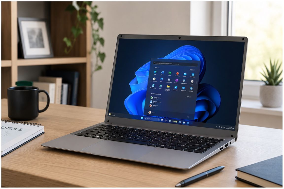 STARTECHOFFICE Notebook E140 14” Intel N3350 6GB RAM 128GB SSD Windows 10 Pro Laptop para Estudio y Trabajo