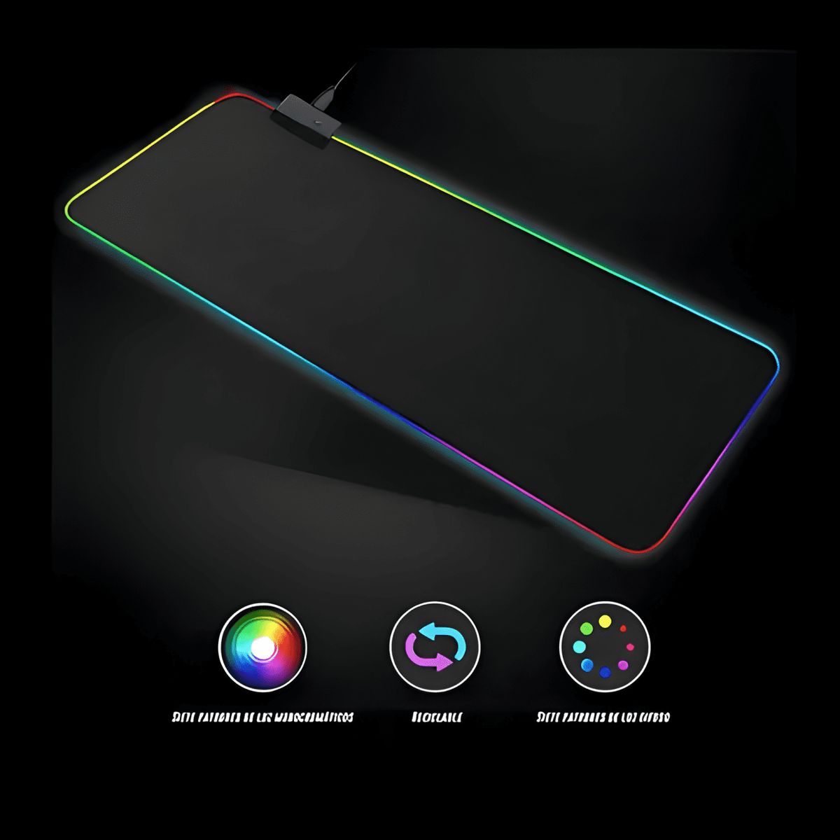 GENERICO - Mouse Pad Gamer Xl Rgb Retroiluminado Gms-wt-5 80x30x0.4cm
