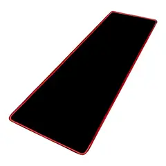 GENERICO - Mouse Pad Gamer Xl Antideslizante Negro Borde Cosido Negro