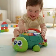 GENERICO - Juguete Interactivo Tortuga Musical y Teléfono de Aprendizaje Bebé