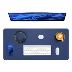 GENERICO - Alfombrilla Mousepad de Cuero Impermeable Reversible Plus