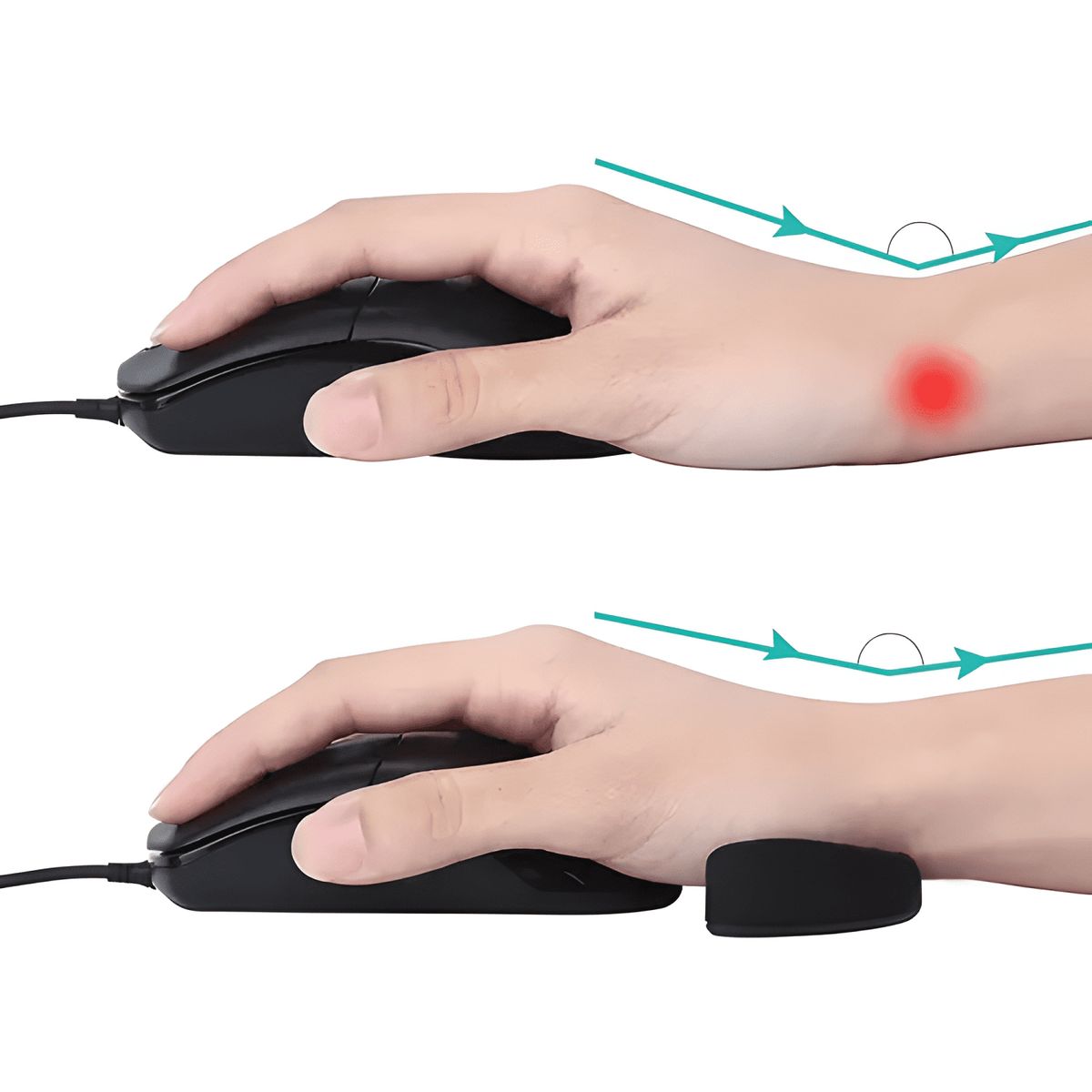 GENERICO - Reposa Muñecas Apoya Mouse Palm Pad Silicona Newo Nw-aer Plu