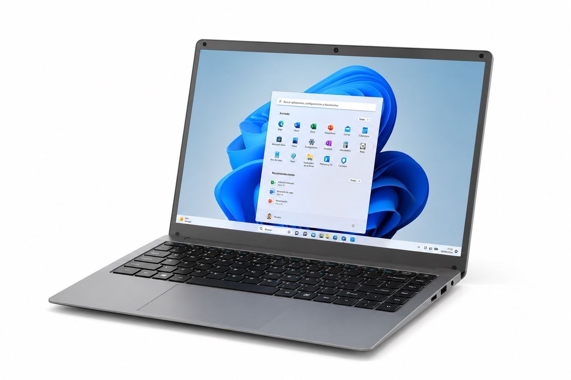Laptop Notebook E140 14 Pulgadas Intel N3350 6GB RAM SSD 128GB Windows 10 Pro WIFI y Mouse