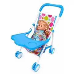 GENERICO - Coche De Muñeca Juguete Niña Plegable Con Bandeja