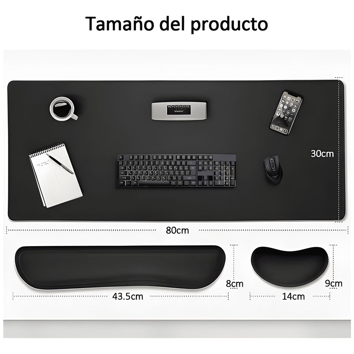 GENERICO - 80x30cm Mouse Pad Reposamuñecas Alfombrilla Teclado Muñeca