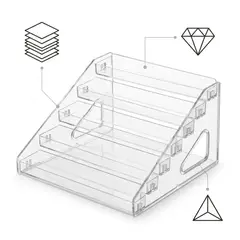 ARMONIA - Organizador Acrílico Para Maquillaje 7 Niveles 782 Diseño Moderno