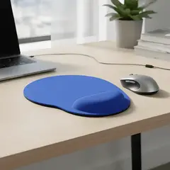 GENERICO - Mouse Pad Gel Apoya Muñeca Ergonomico Antideslizante Azul