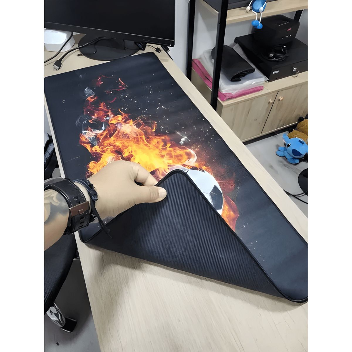GENERICO - Mouse Pad Gamer Balon Fuego Mundo 90x40 Xl Mousepad