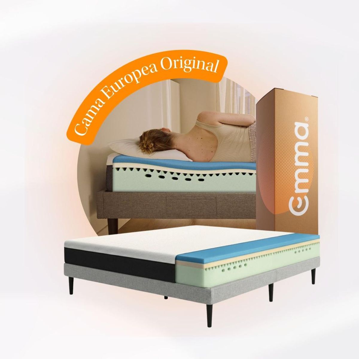 EMMA - Cama Europea Original 2 Plazas Plus
