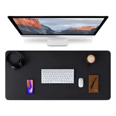 GENERICO - Alfombrilla Mousepad de Cuero Impermeable Reversible 80x40