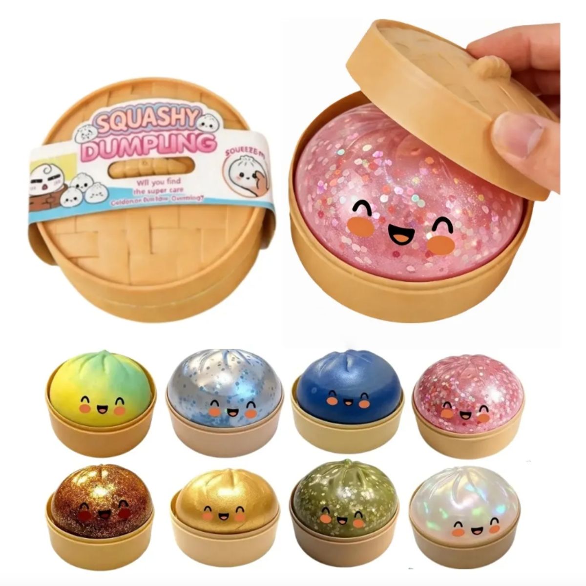 GENERICO - Bao squishy Viral 1Pieza Dumpling Sensorial al azar.