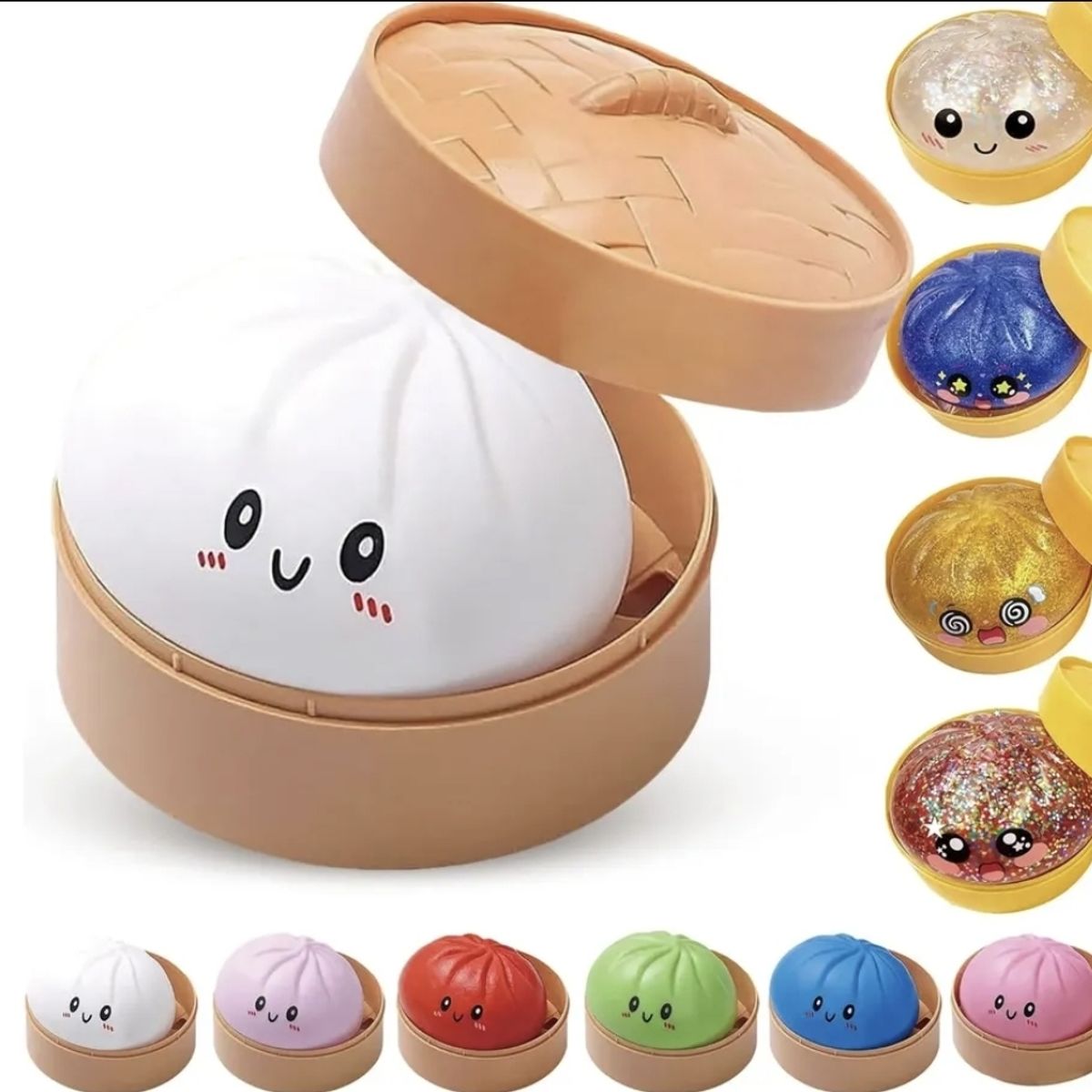 GENERICO - Bao squishy Viral 1Pieza Dumpling Sensorial al azar.