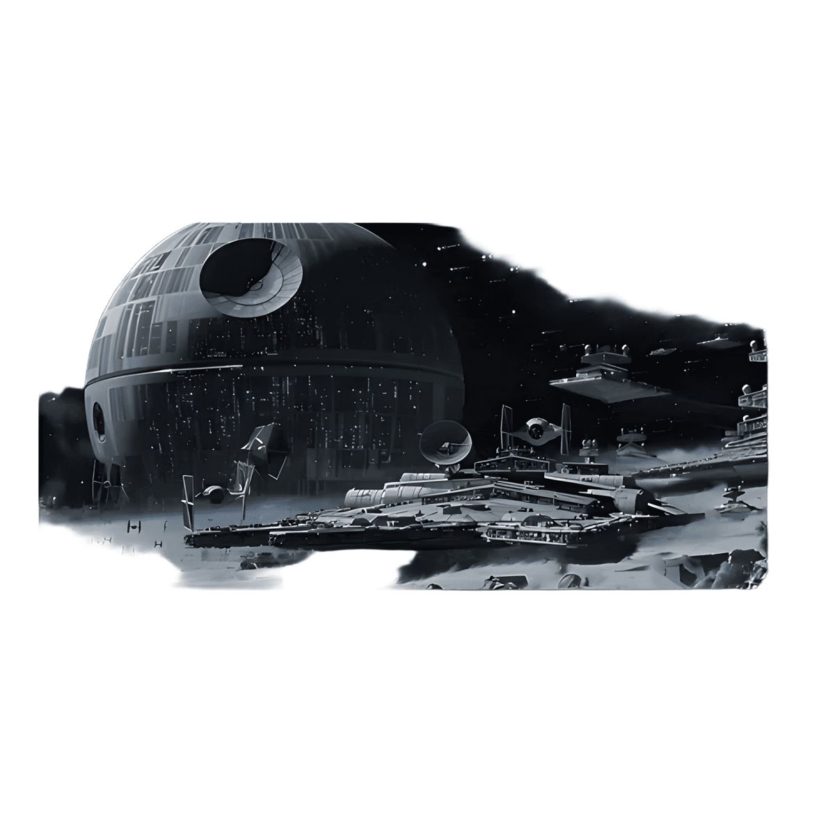 GENERICO - Mouse Pad Gamer Xxl Diseño Star Wars Death Moon 80x40 Cm