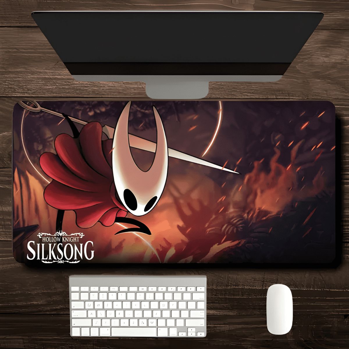 GENERICO - Mousepad Gamer Diseño Hollow Knight Silksong de 80x40 Cm