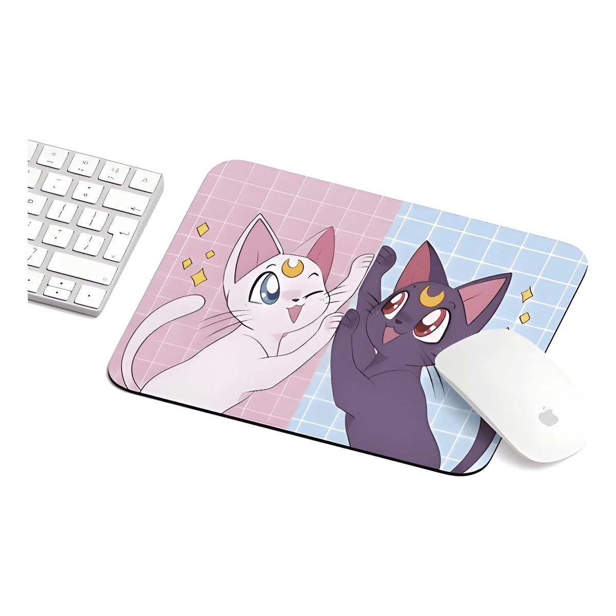 GENERICO - Mouse Pad Sailor Moon Gatos Alfrombrilla Antideslizante
