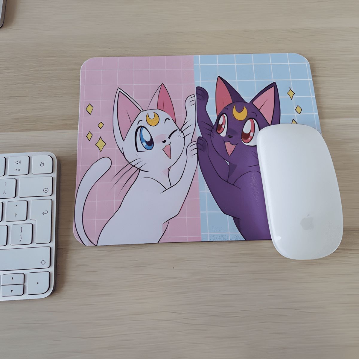 GENERICO - Mouse Pad Sailor Moon Gatos Alfrombrilla Antideslizante