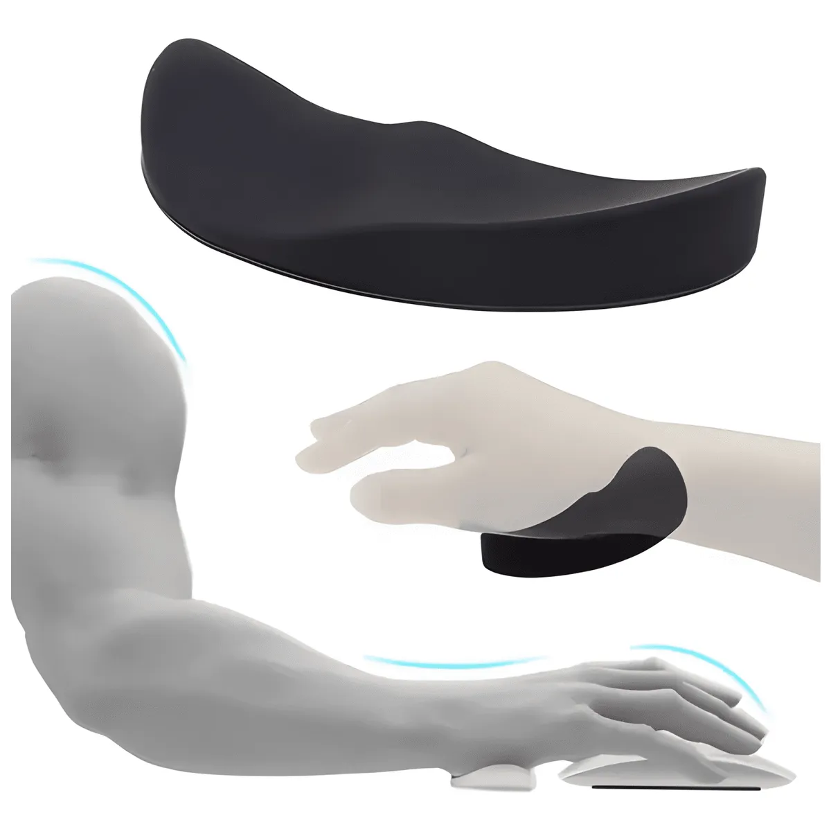GENERICO - Almohadilla Ergonómica para Ratón Mouse Gel Silicona Gamer