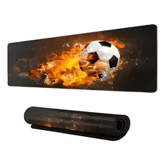 GENERICO - Mouse Pad Gamer Balon Fuego Mundo 90x40 Xl Mousepad
