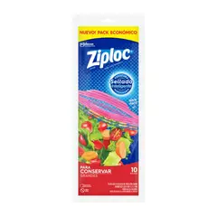 ZIPLOC - 10 Bolsas Grandes Herméticas Multiusos