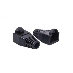 GENERICO - Capuchones para RJ45 Negros X100 unidades
